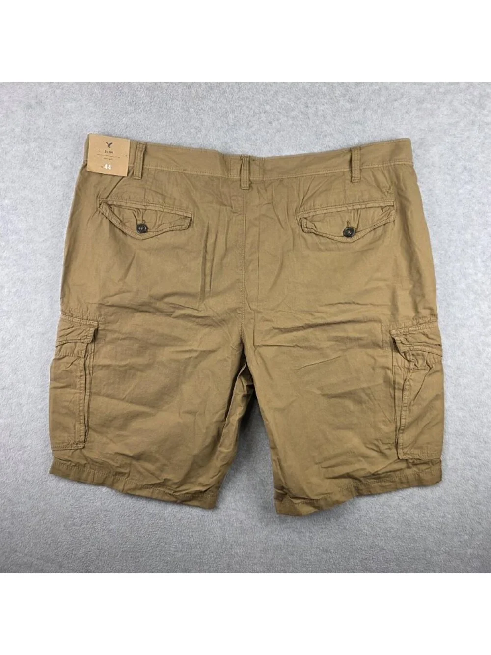 American Eagle Cargo Shorts Mens 44 Beige Slim Fit Canvas Utility NWT